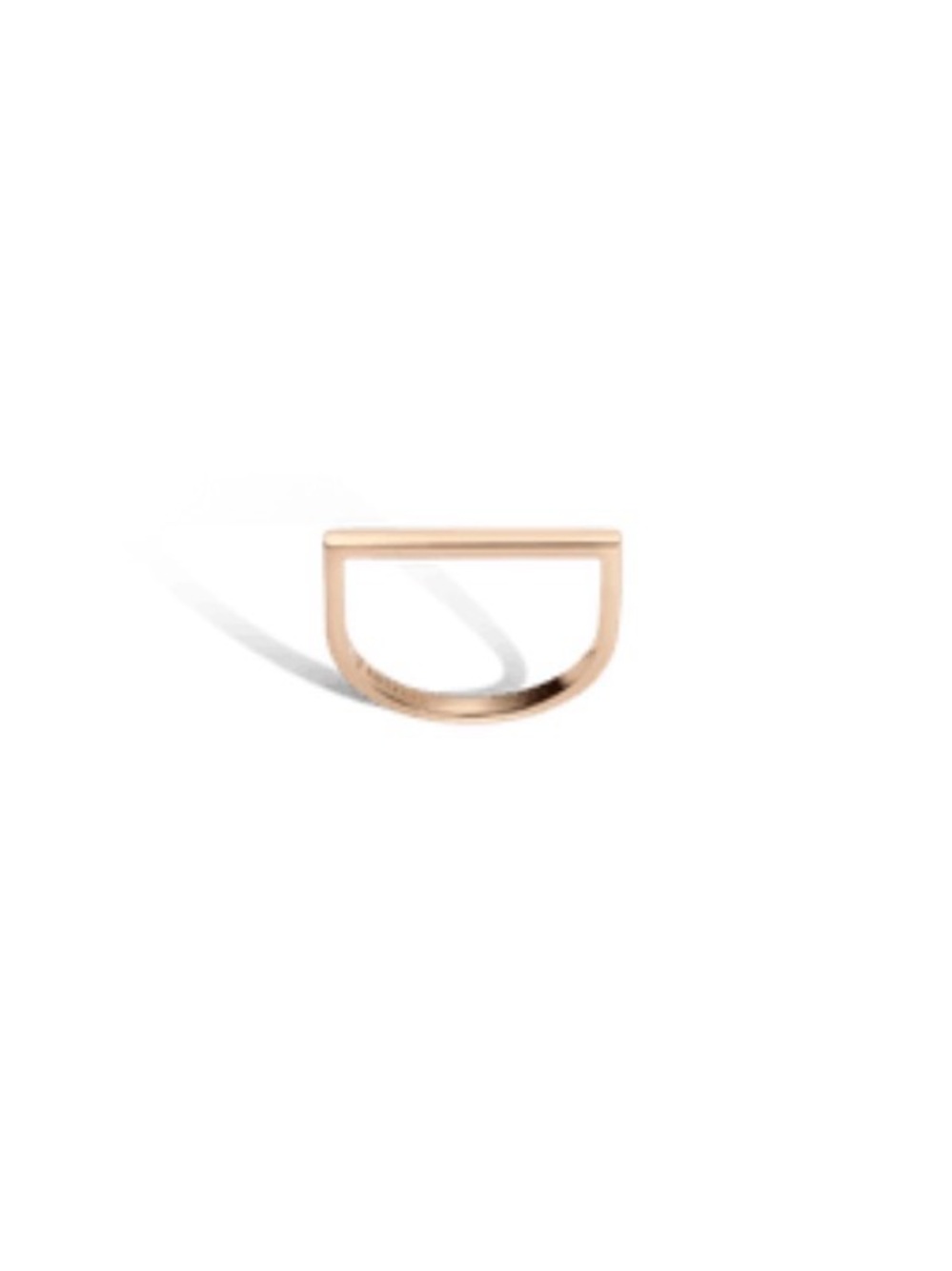 Aurate Mercer Ring Minimal Gold Half-Bar Women's Ring